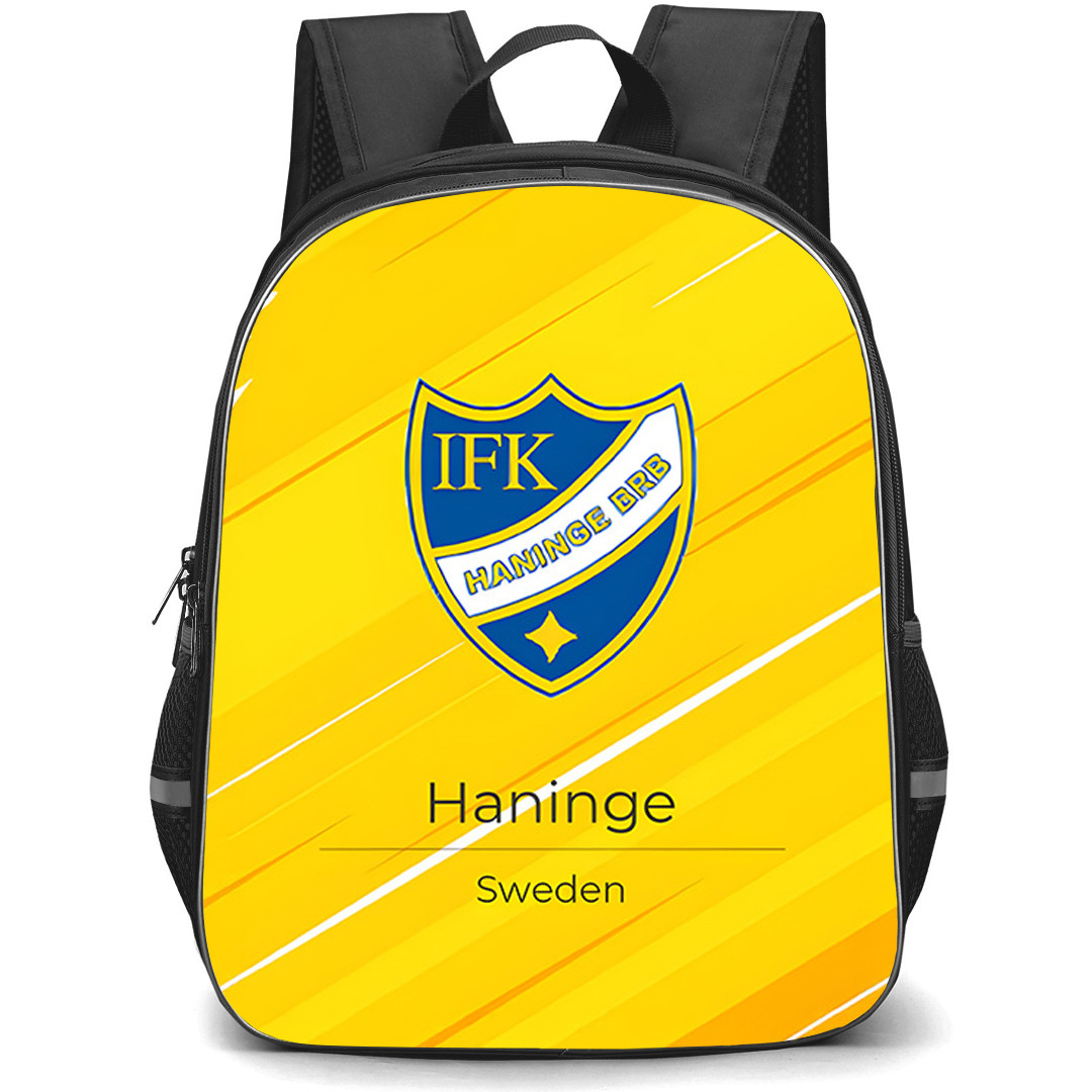 IFK Haninge Backpack School Bag StudentPack - IFK Haninge Logo On Yellow Background Football Club