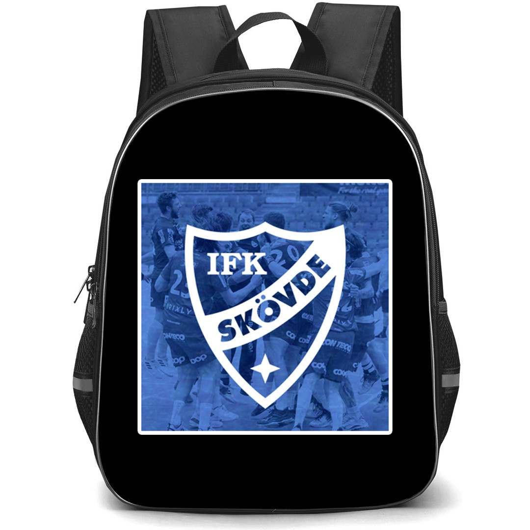 IFK Skovde Backpack School Bag StudentPack - IFK Skovde Logo On Celebration Background Sticker Football Club