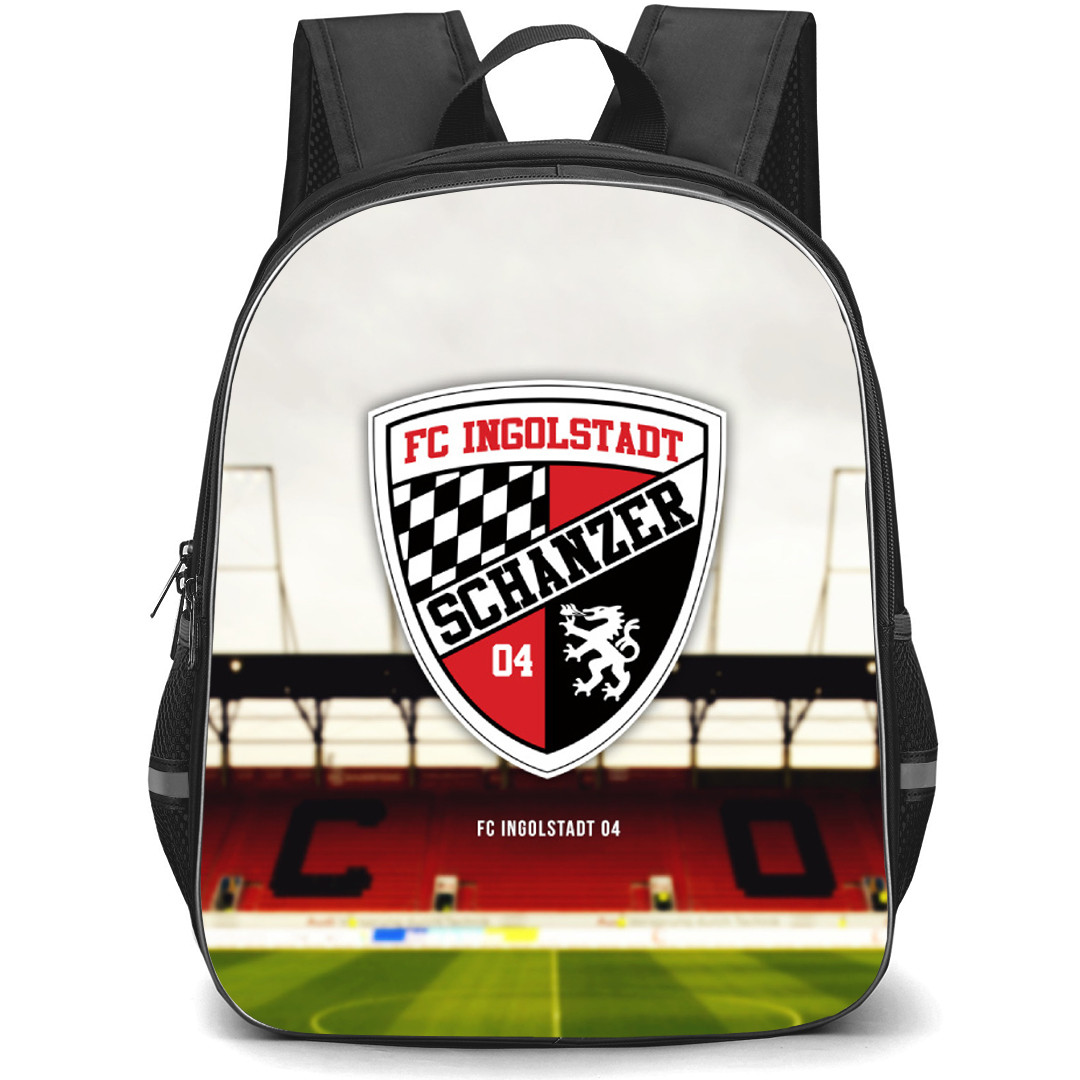 FC Ingolstadt 04 Backpack School Bag StudentPack - Logo In Stadium Background Football Club