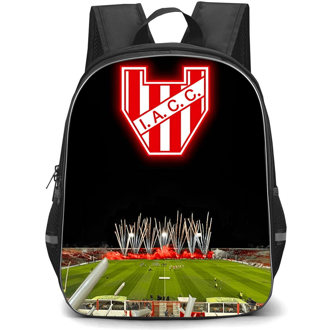 Instituto Atletico Central Cordoba Backpack School Bag StudentPack - Instituto Atletico Central Cordoba Stadium with Logo Fireworks Effect
