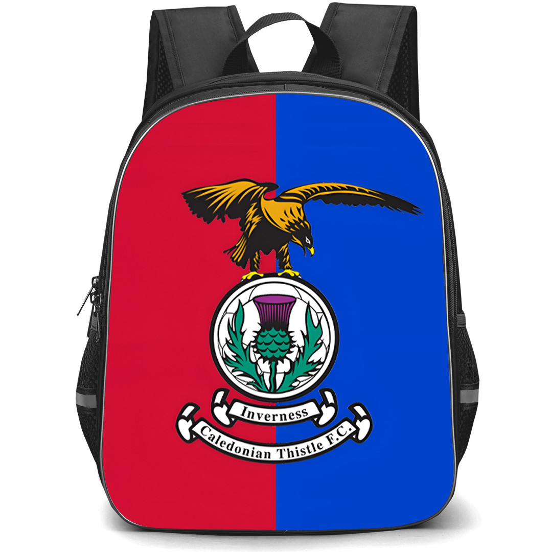 Inverness Caledonian Thistle Backpack School Bag StudentPack - Logo In Red And Blue Background Football Club