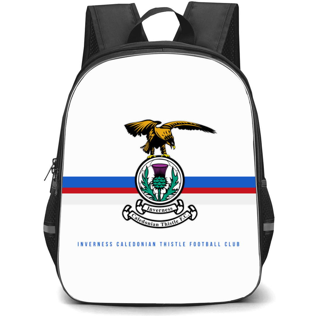 Inverness Caledonian Thistle Backpack School Bag StudentPack - Logo In Red Blue And White Background Football Club
