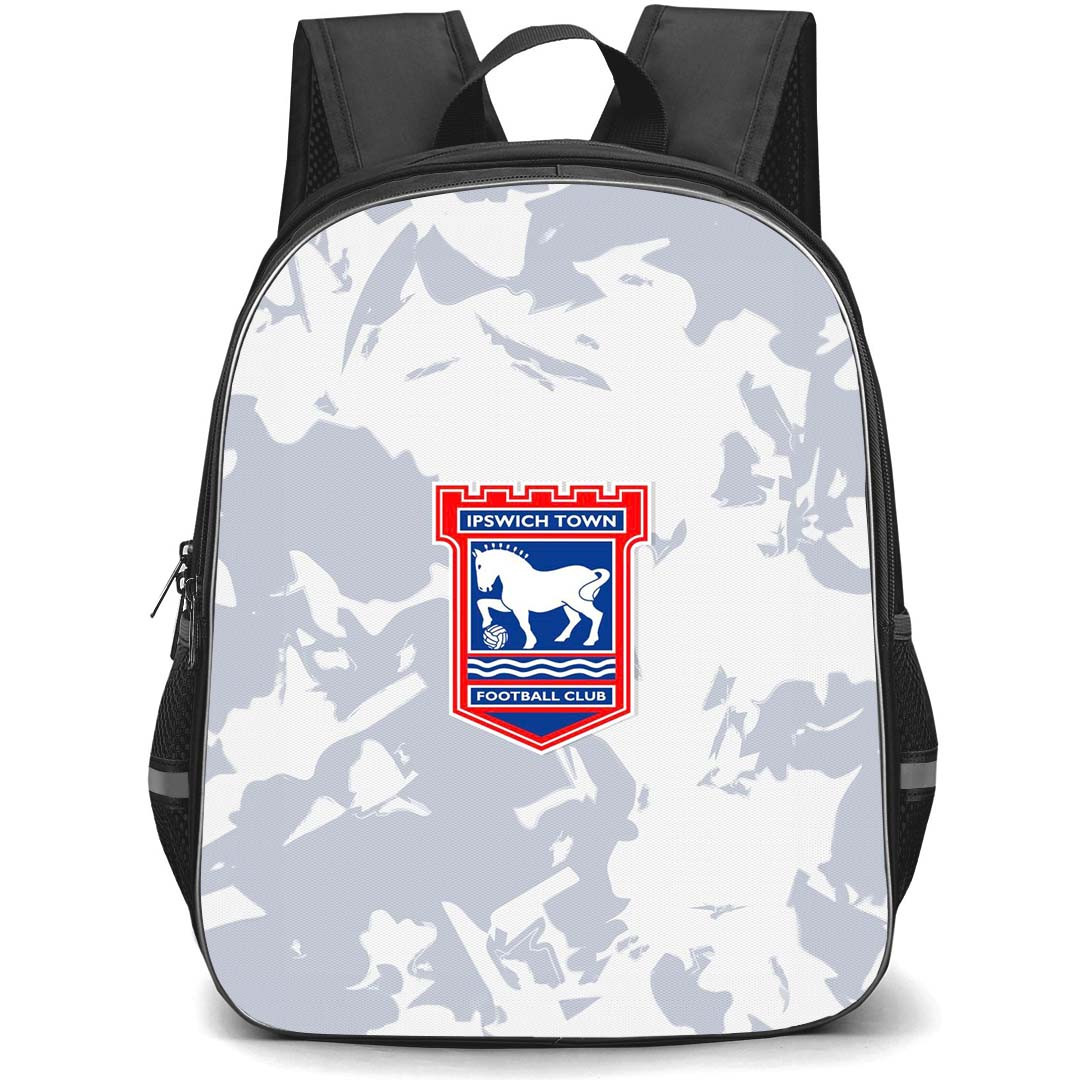 Ipswich Town F.C. School Backpack StudentPack - Ipswich Town F.C. Logo On Urban Camouflage Background