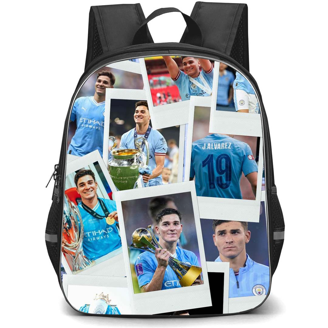 Julian Alvarez School Backpack StudentPack - Julian Alvarez Manchester City F.C Polaroid Picture