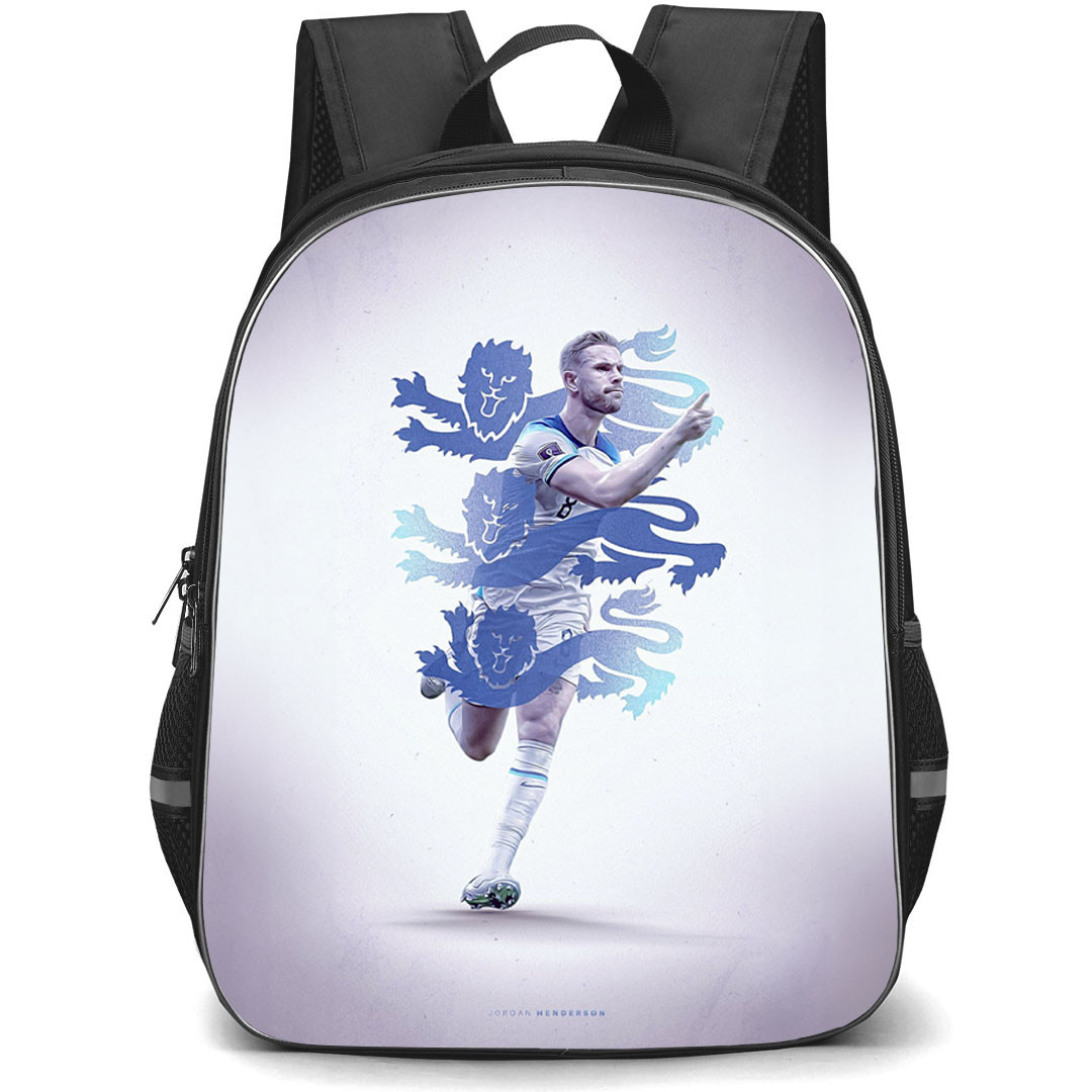 Jordan Henderson Backpack StudentPack - Jordan Henderson 8 England National Football Celebration On White Background