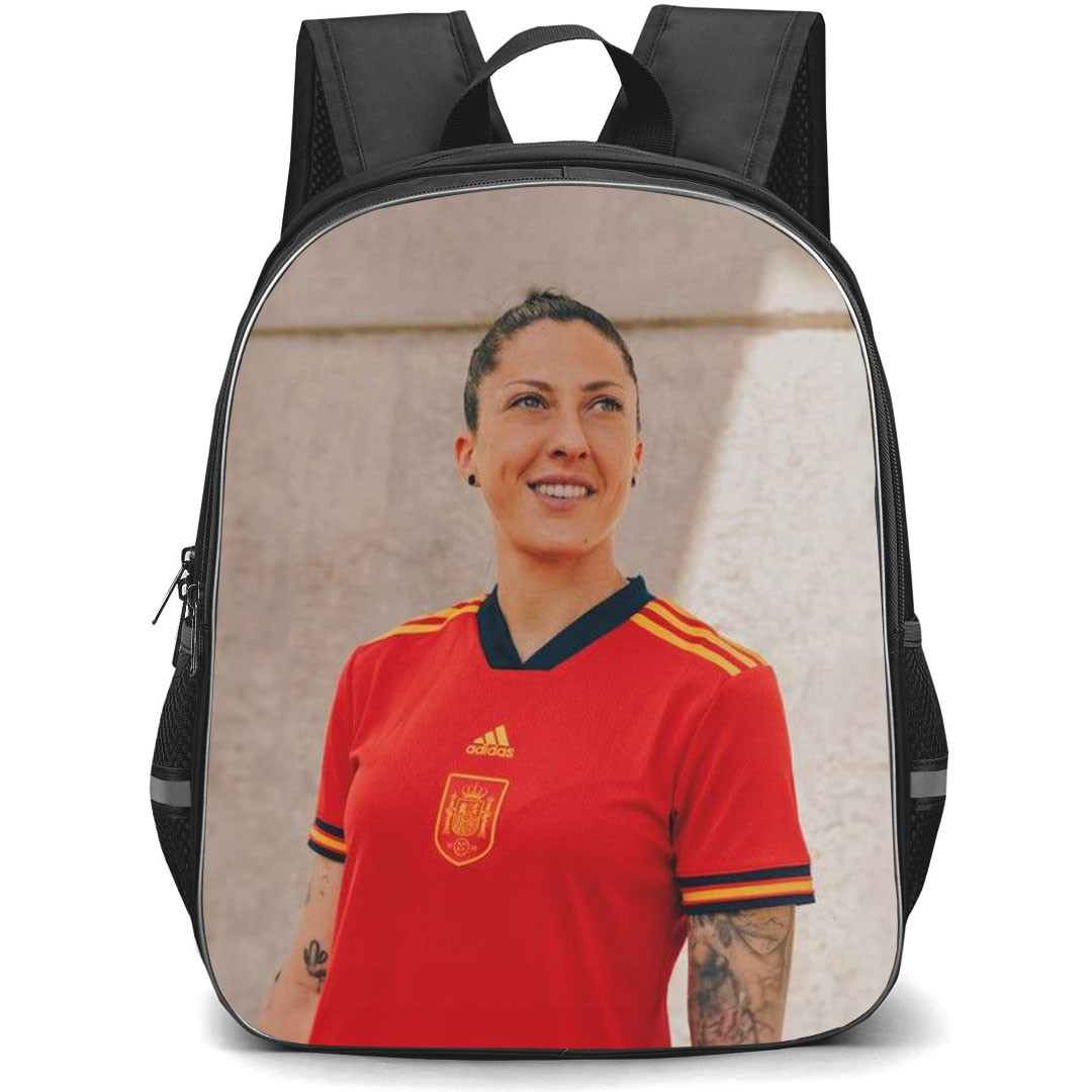 Jennifer Hermoso Backpack StudentPack - Jennifer Hermoso Spain Women's National Football Smiling Portrait Poster