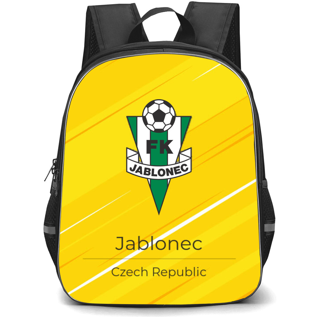 FK Jablonec Backpack School Bag StudentPack - Logo Poster In Yellow Background