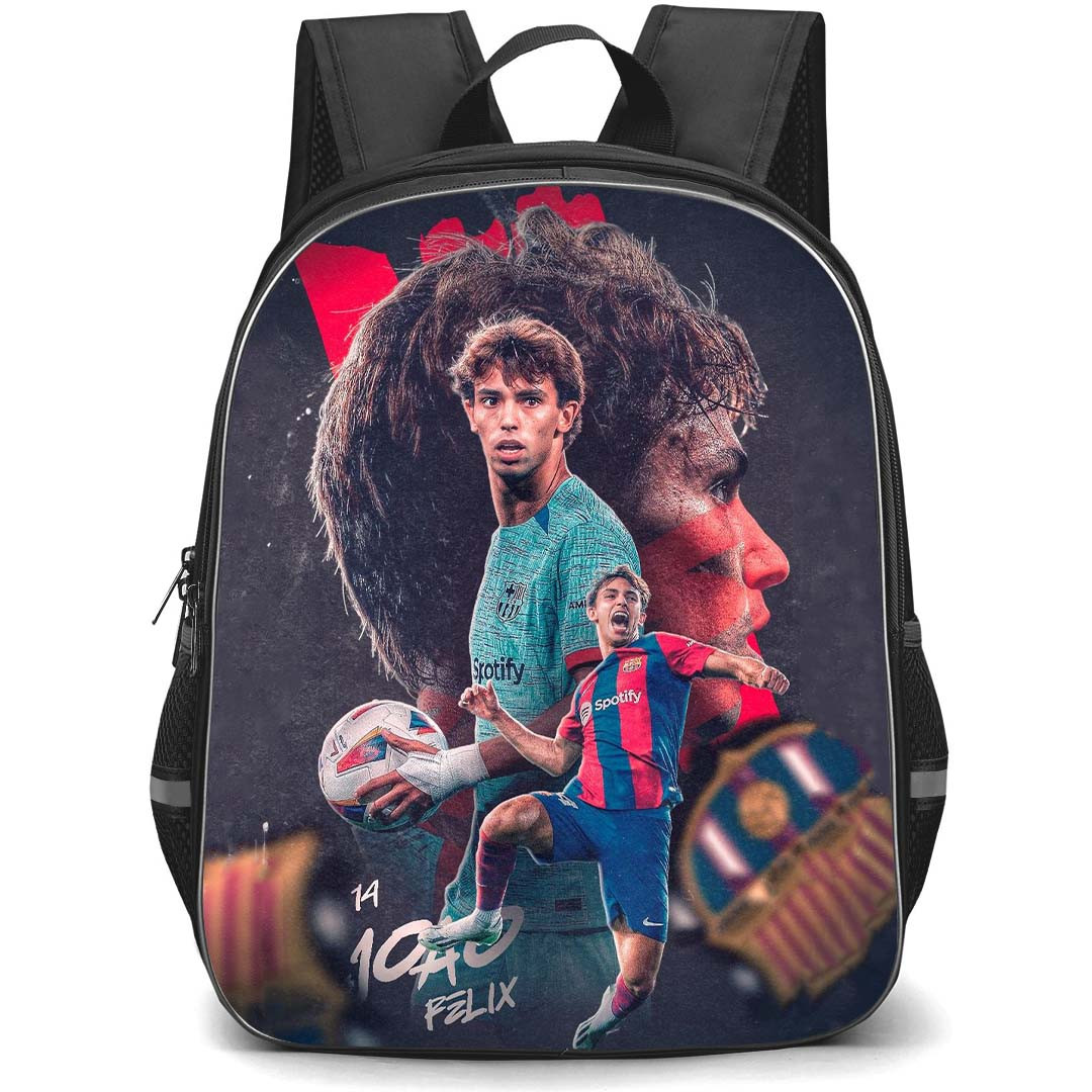 Joao Felix School Backpack StudentPack - Joao Felix FC Barcelona Jumping And Shouting Picture
