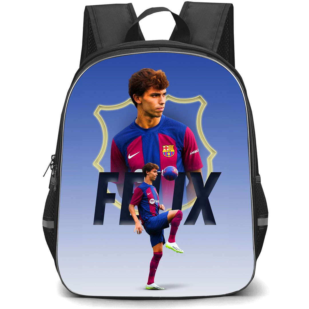 Joao Felix School Backpack StudentPack - Joao Felix FC Barcelona Side Portrait Picture