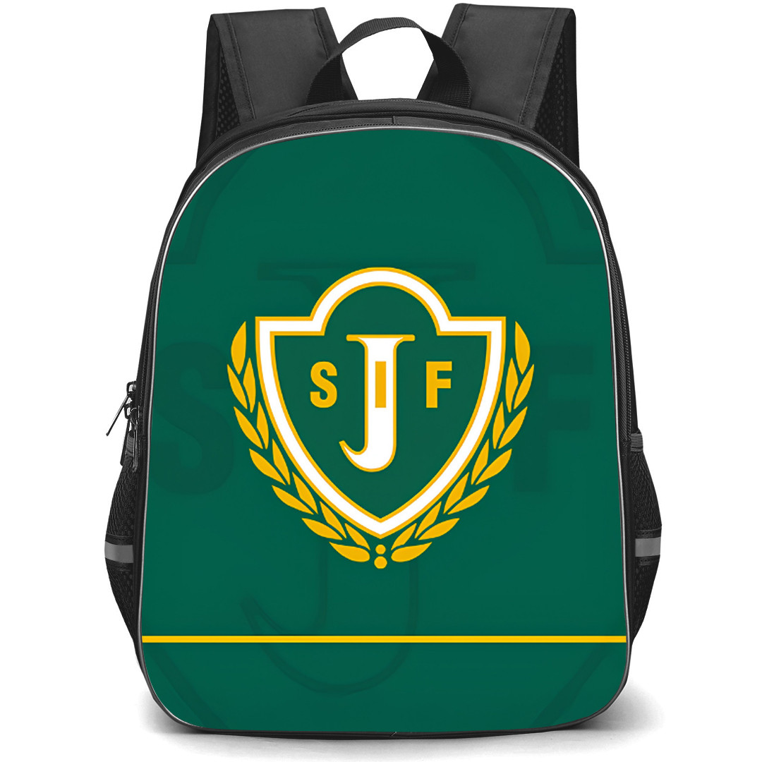Jonkopings Sodra IF Backpack School Bag StudentPack - Jonkopings Sodra IF Logo On Green Background Football Club
