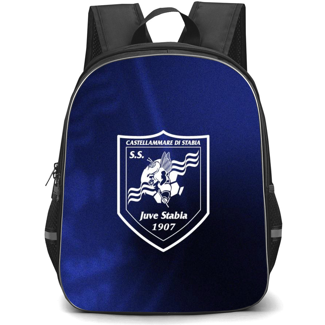 SS Juve Stabia Backpack School Bag StudentPack - Logo In Blue Gradient Background