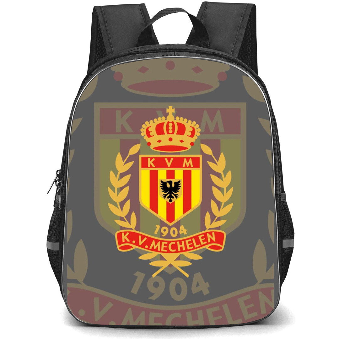 KV Mechelen Backpack School Bag StudentPack - Logo Overlay In Gray Background Football Club