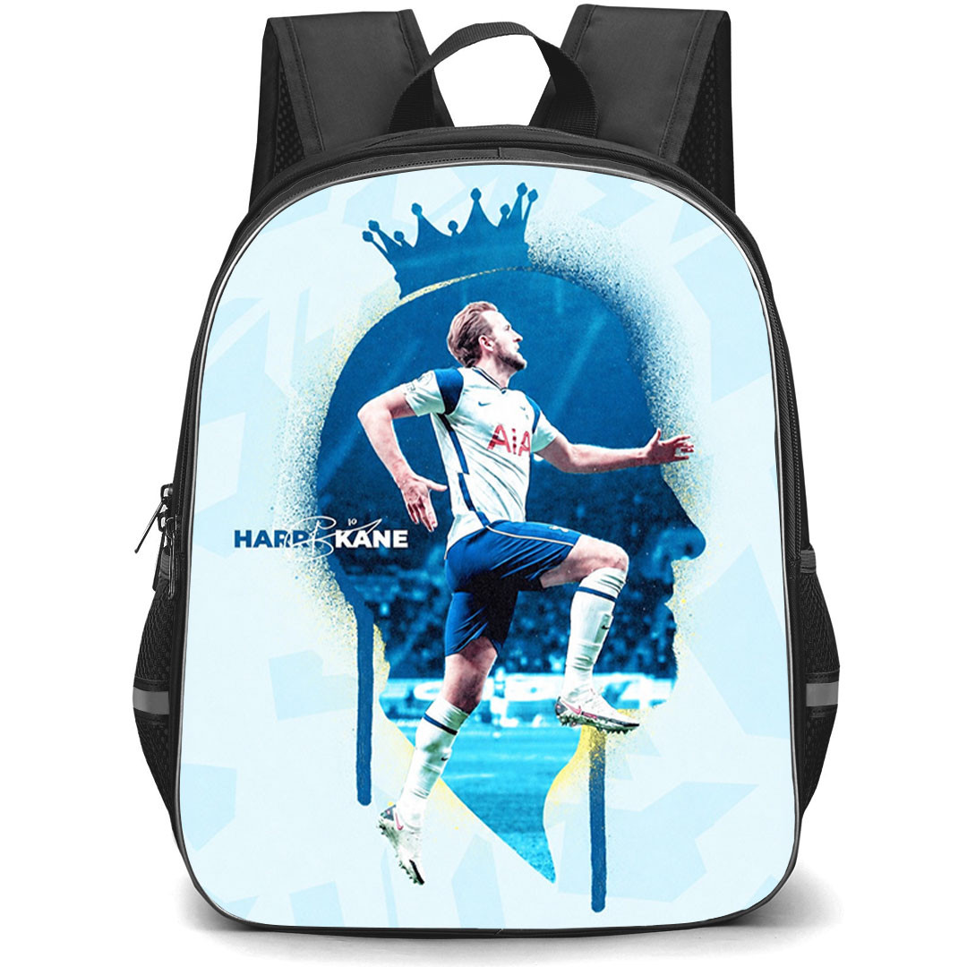 Harry Kane Backpack School Bag StudentPack - Harry Kane England National Team Jumping On Crown Shadow Art Poster
