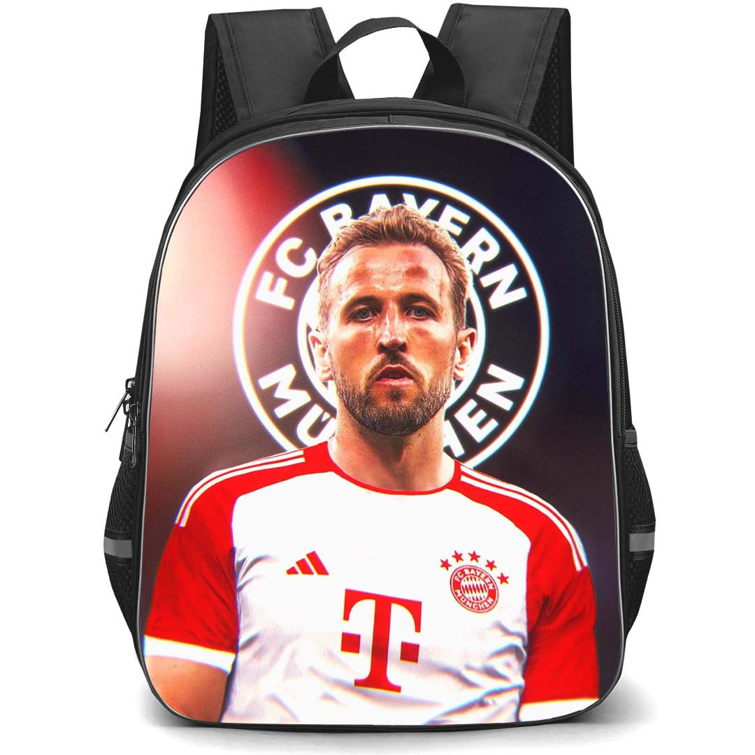 Harry Kane Backpack StudentPack - Harry Kane FC Bayern Munich Portrait On Club Logo Poster