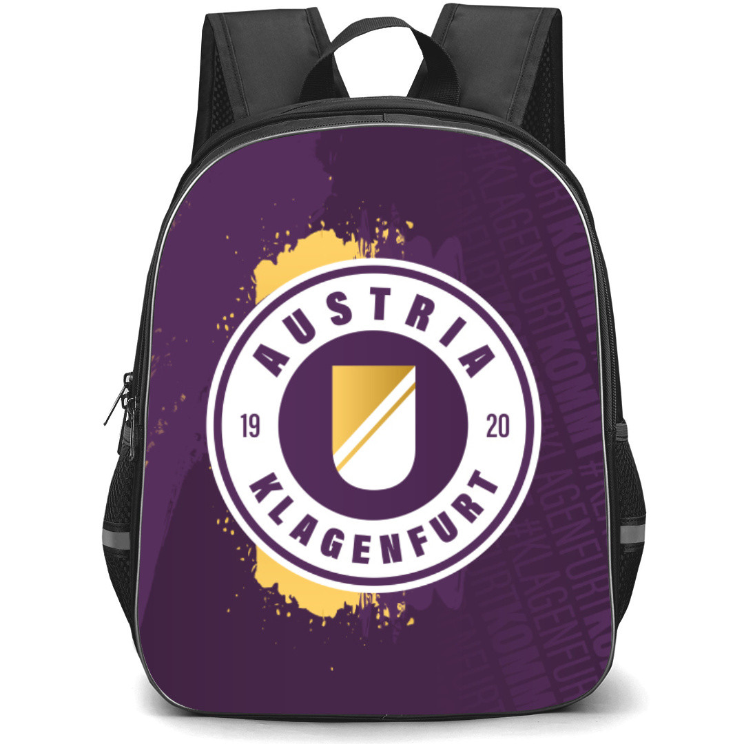 SK Austria Klagenfurt Backpack School Bag StudentPack - Logo In Paint Splash Purple Poster