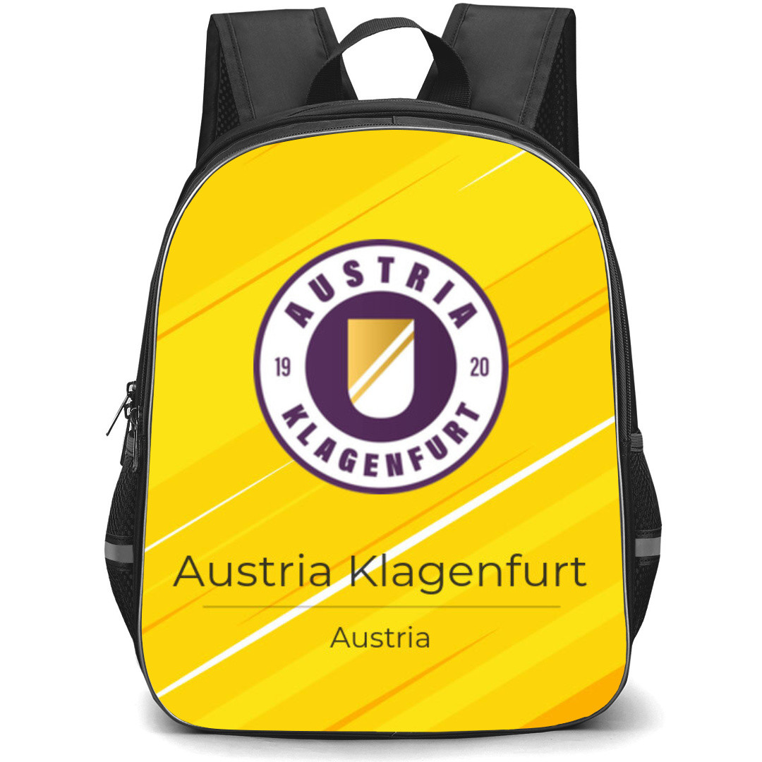 SK Austria Klagenfurt Backpack School Bag StudentPack - Logo Poster In Yellow Background