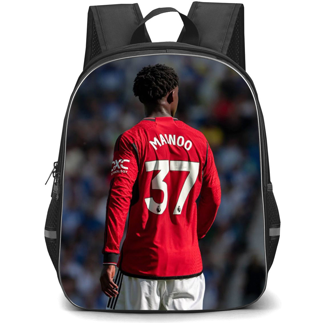 Kobbie Mainoo Backpack StudentPack - Kobbie Mainoo 37 Manchester United Standing Back Poster