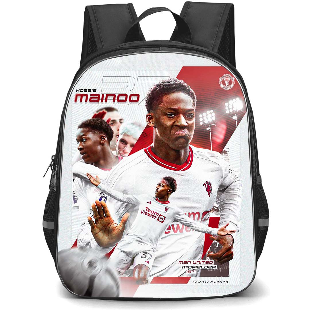 Kobbie Mainoo School Backpack StudentPack - Kobbie Mainoo Manchester United Candid Poster Design