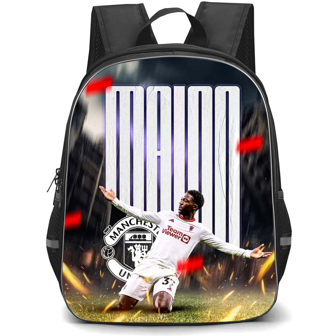Kobbie Mainoo School Backpack StudentPack - Kobbie Mainoo Manchester United Signature Celebration Picture