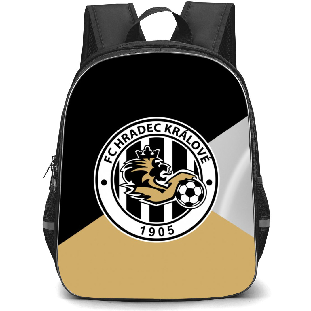 FC Hradec Kralove Backpack School Bag StudentPack - Logo In Brown Black And Gray Background