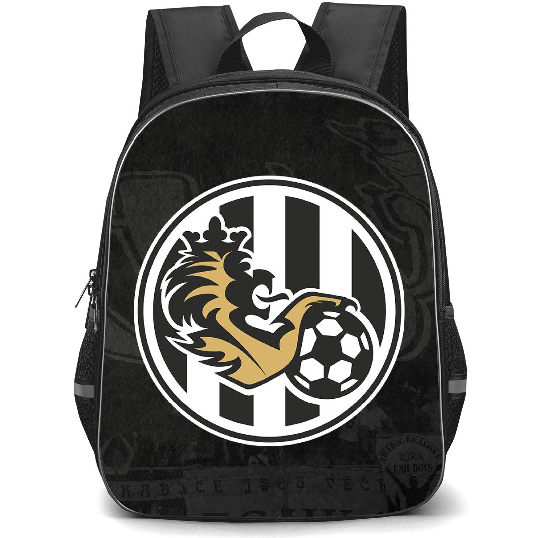 FC Hradec Kralove Backpack School Bag StudentPack - Logo Team In Grunge Background