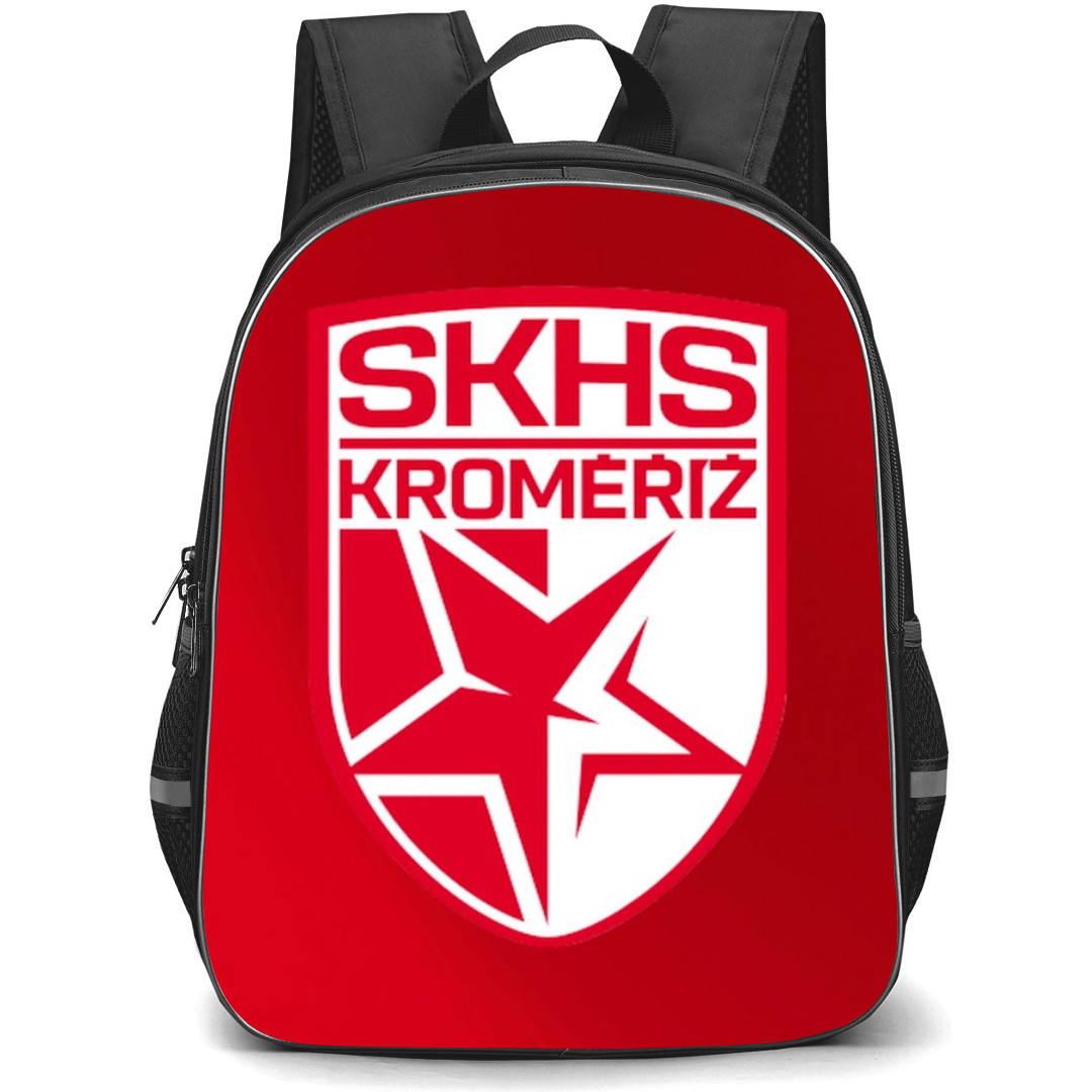 SK Hanacka Slavia Kromeriz Backpack School Bag StudentPack - Logo In red Gradient Background