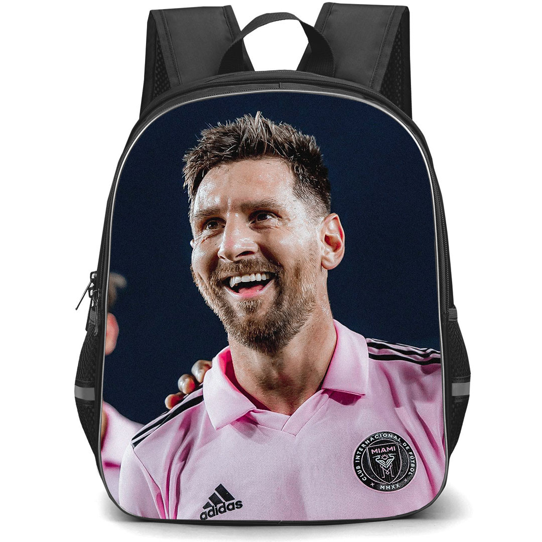 Inter Miami CF Lionel Messi Backpack StudentPack - Lionel Messi Smile Portrait