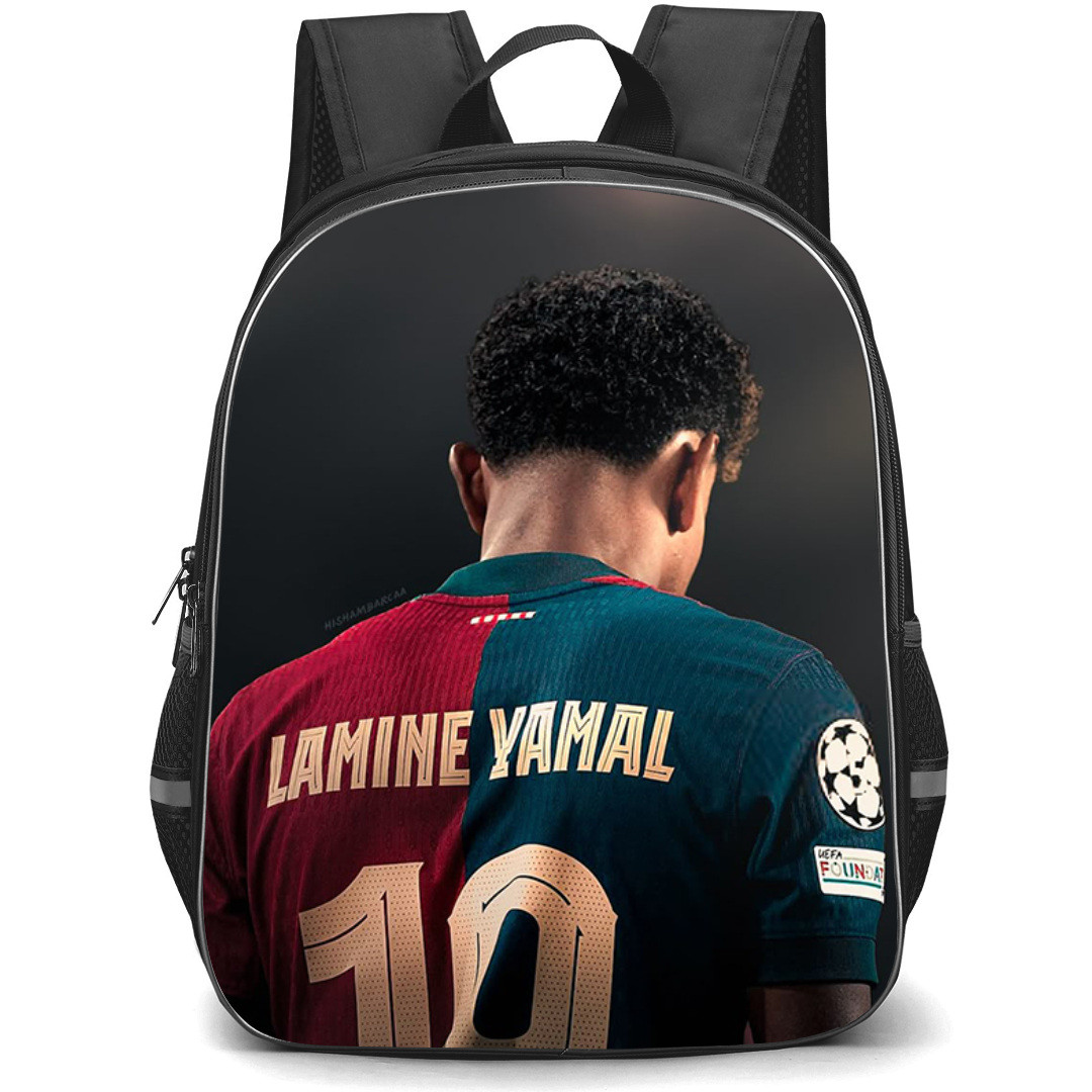 Lamine Yamal Backpack StudentPack - Lamine Yamal 19 FCB Standing Back Poster