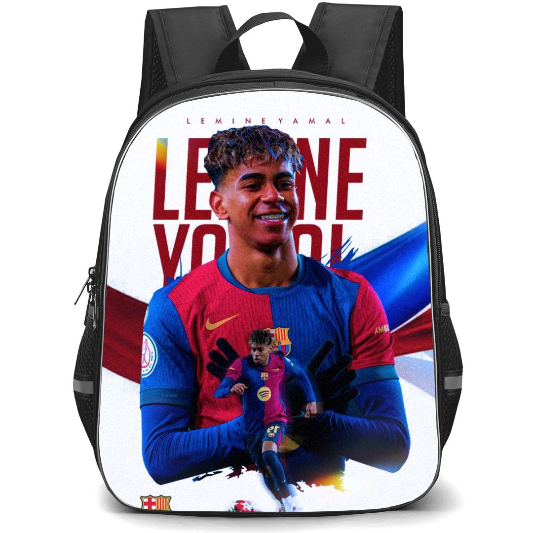 Lamine Yamal Backpack StudentPack - Lamine Yamal FCB Portrait On White Background