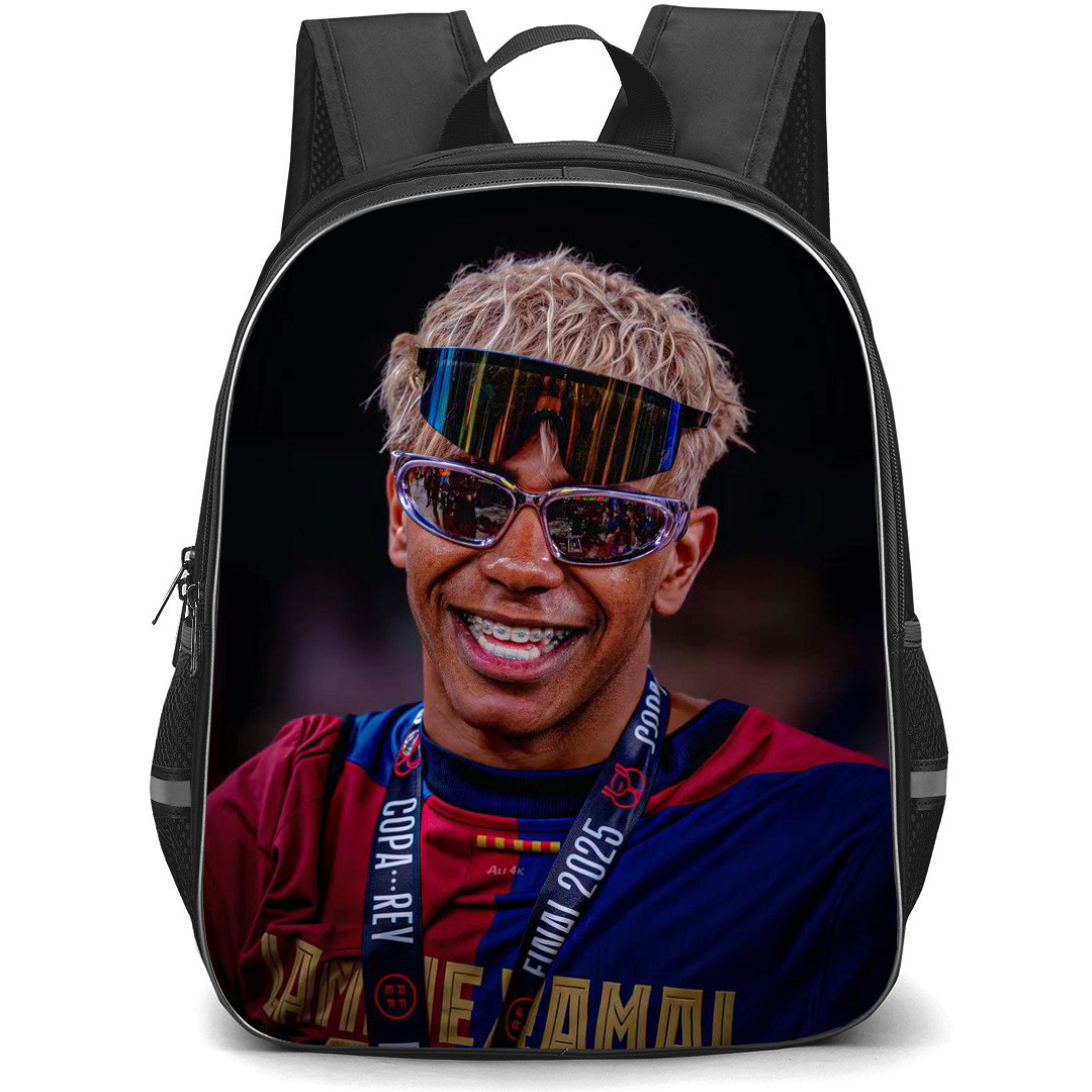 Lamine Yamal Backpack StudentPack - Lamine Yamal Smiling Portrait Poster
