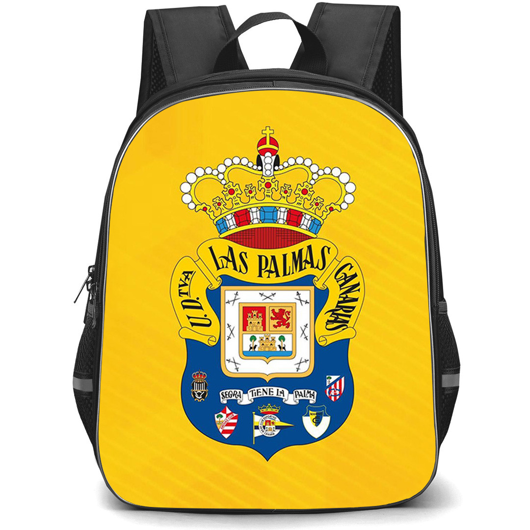 Las Palmas UD Backpack School Bag StudentPack - Las Palmas UD Logo On Yellow Background Football Club