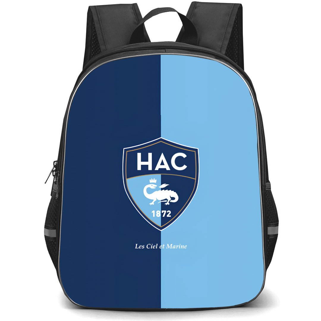 Le Havre AC Backpack School Bag StudentPack - Logo Blue Stripe Background Football Club