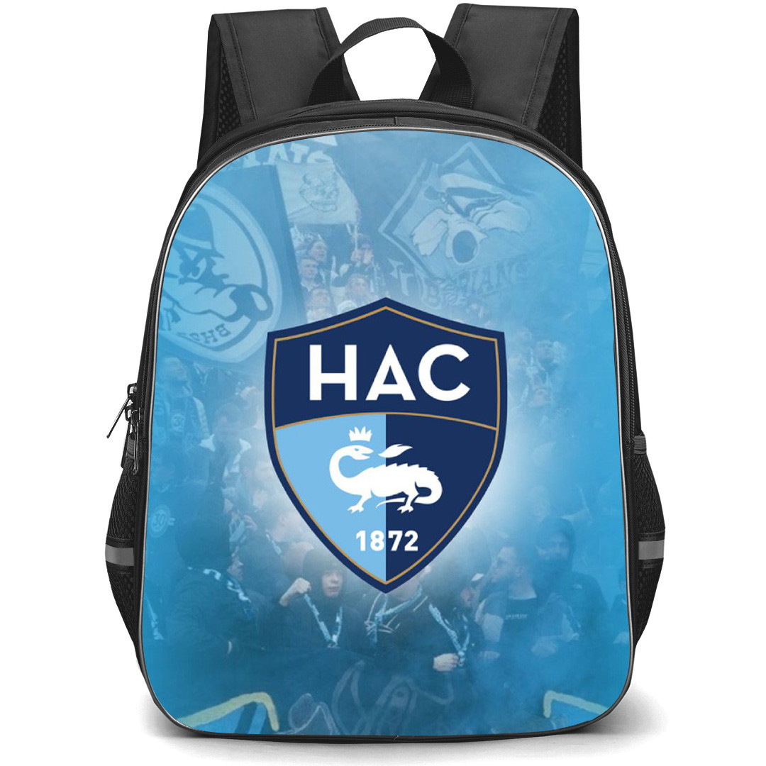 Le Havre AC Backpack School Bag StudentPack - Logo Crowd In Blue Background Football Club
