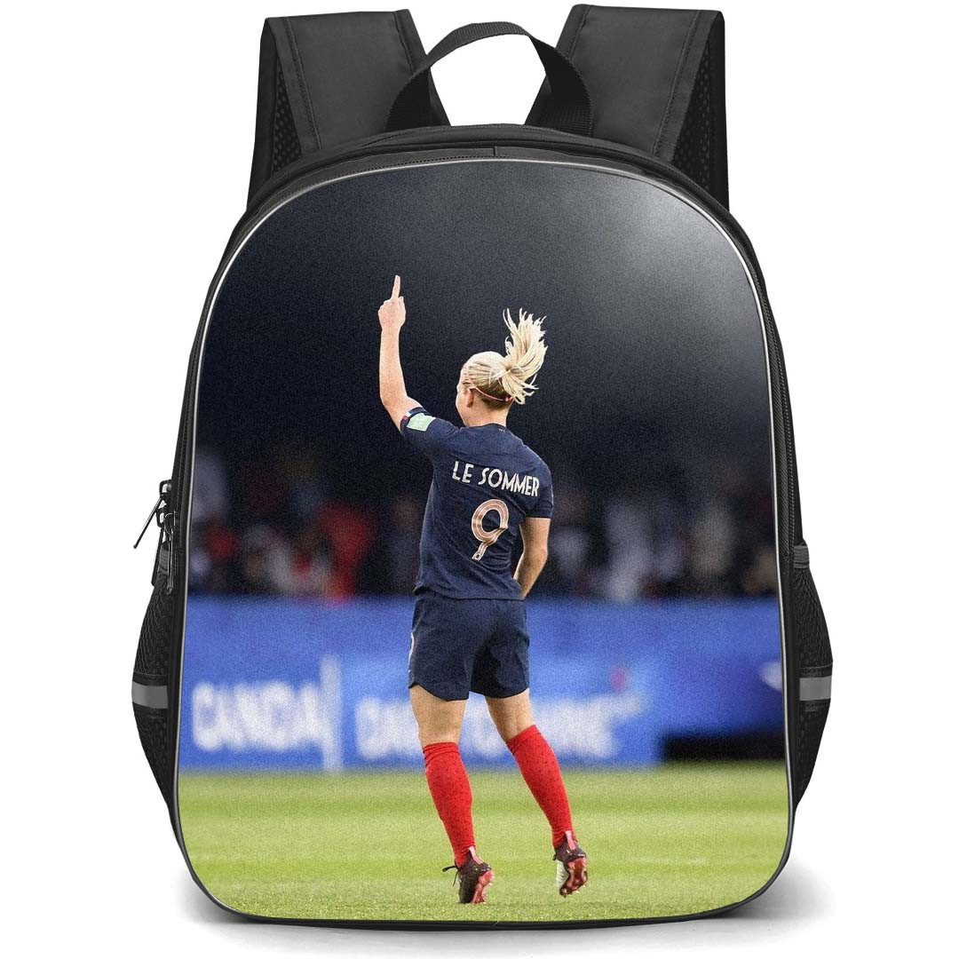 Eugenie Le Sommer Backpack StudentPack - Eugenie Le Sommer 9 France Women's National Football Goal Celebration Poster