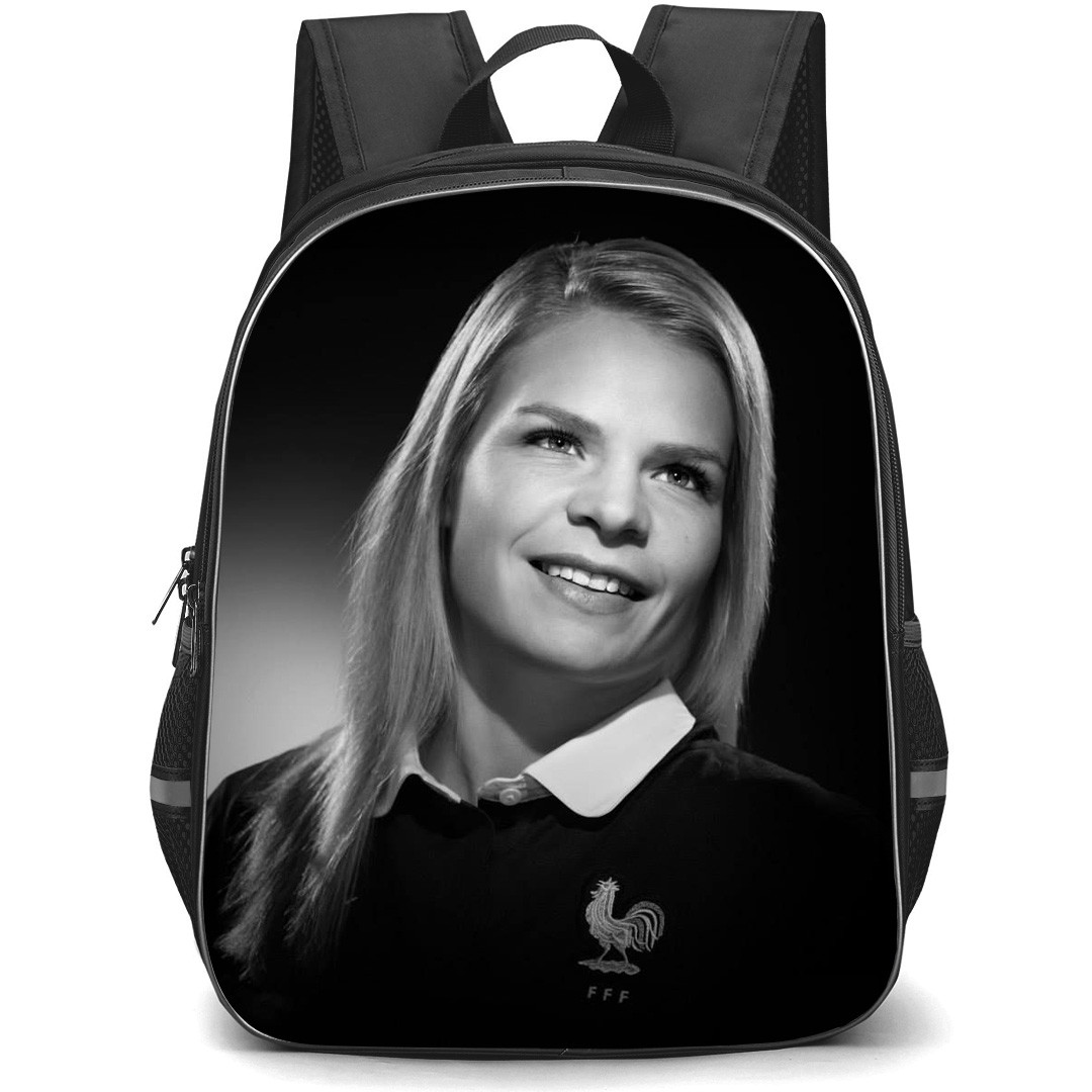 Eugenie Le Sommer Backpack StudentPack - Eugenie Le Sommer France Women's National Football Portrait Grayscale