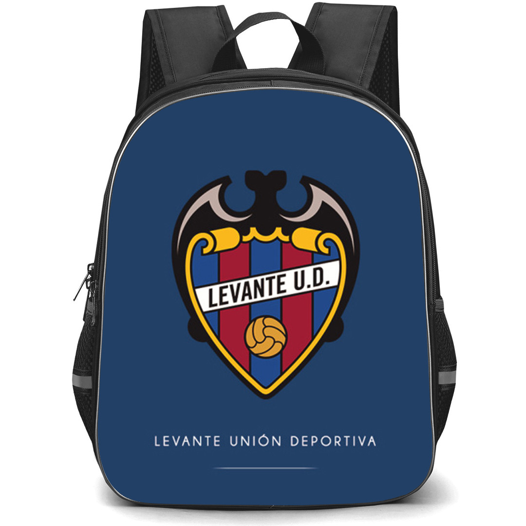 Levante UD Backpack School Bag StudentPack - Levante UD Logo On Navy Blue Background Football Club