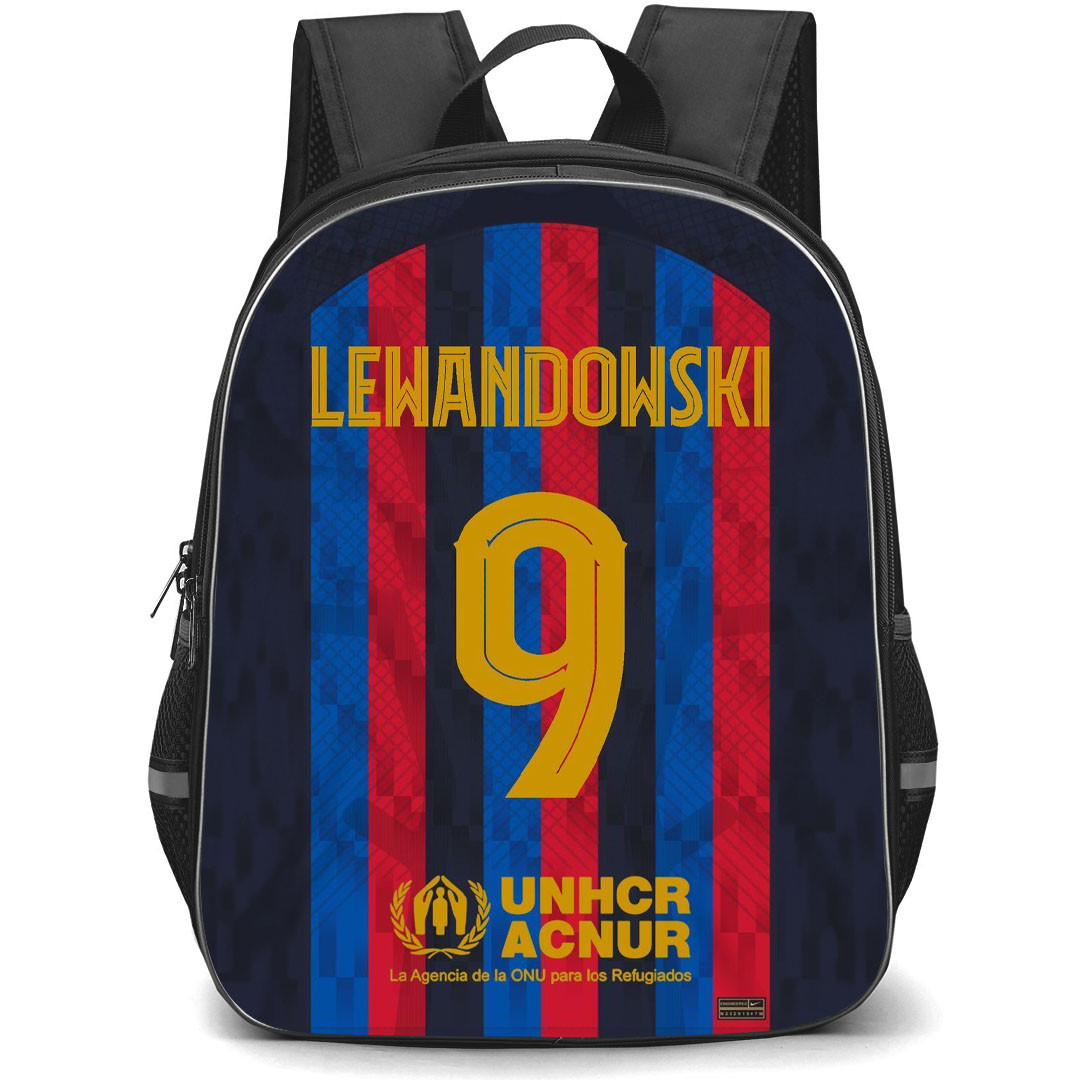 Robert Lewandowski Backpack StudentPack - Robert Lewandowski FC Barcelona No. 9 Jersey