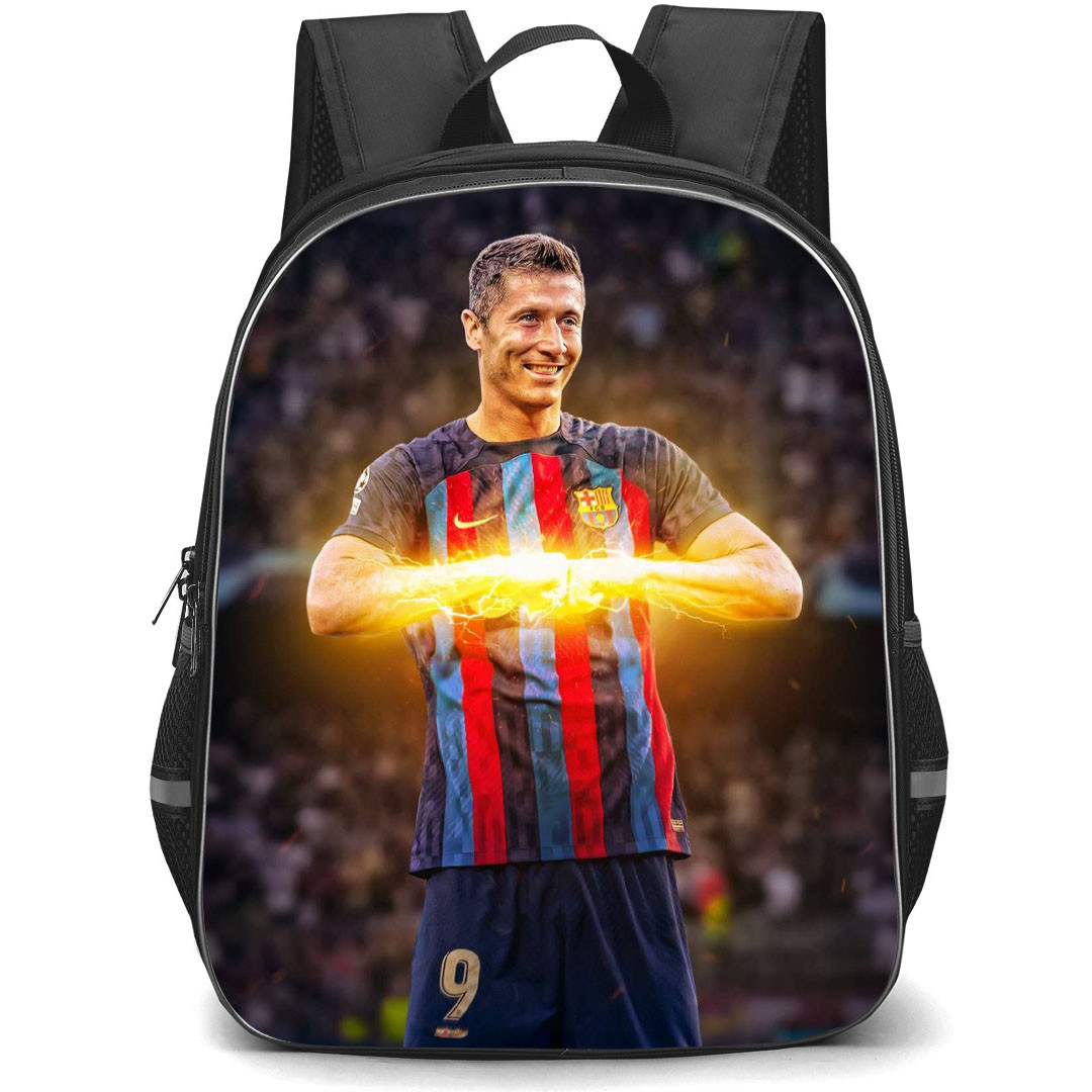 Robert Lewandowski Backpack StudentPack - Robert Lewandowski FC Barcelona Fire Fist Celebrations