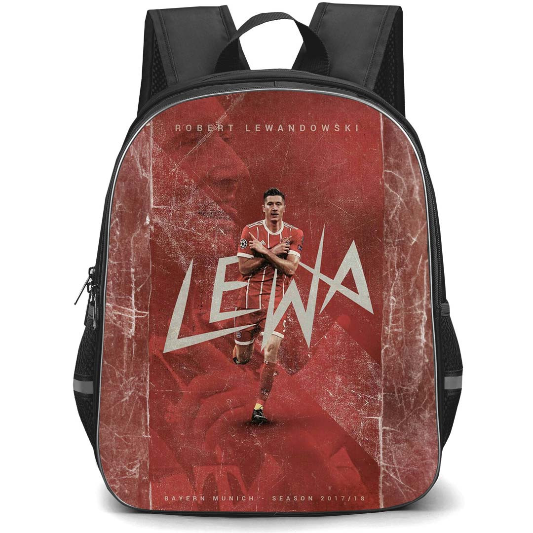 Robert Lewandowski Backpack StudentPack - Robert Lewandowski FC Bayern Munich Goal Celebration 2017-18 Poster