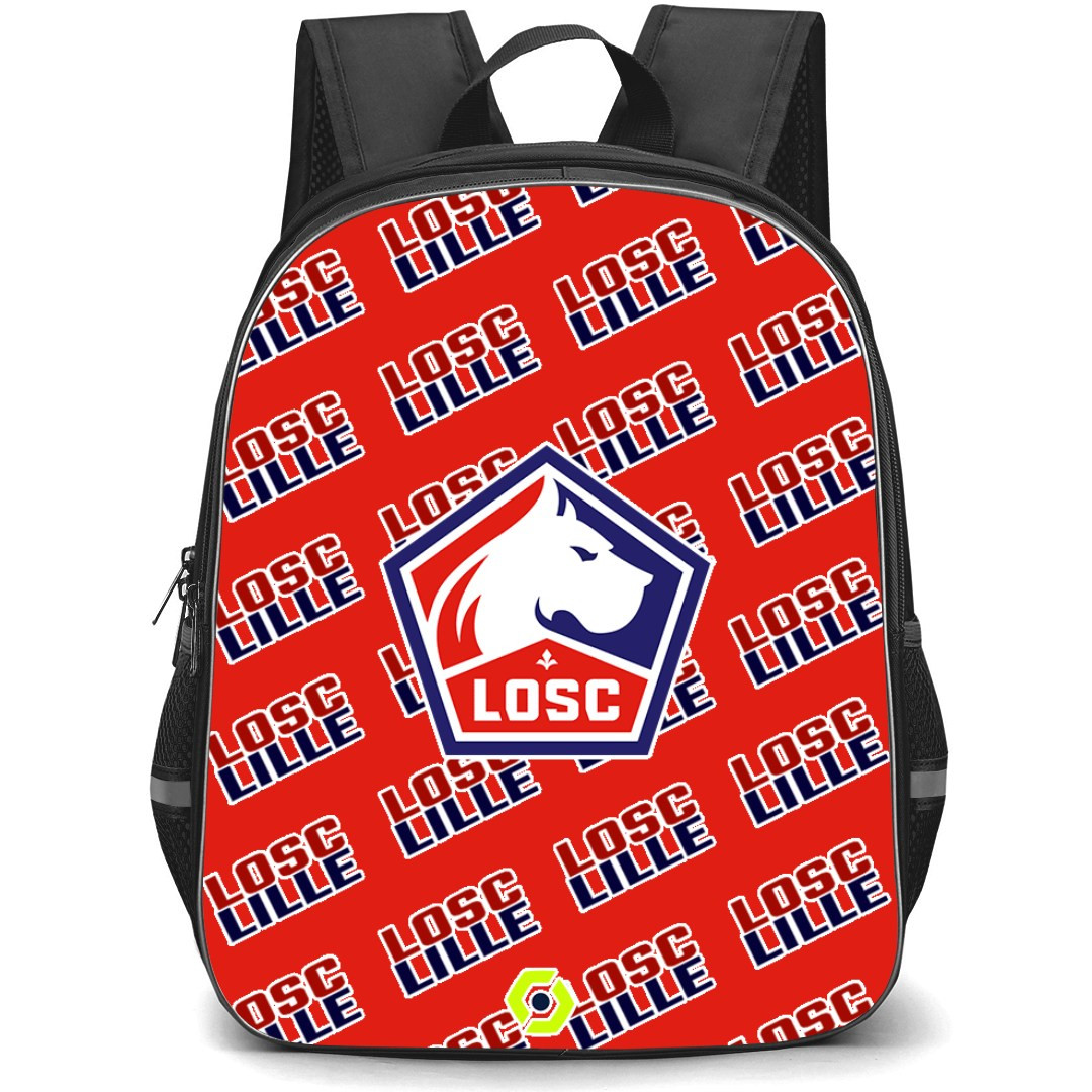 LOSC Lille Football Club Backpack StudentPack - Lille Football Club Medley Monogram Wordmark