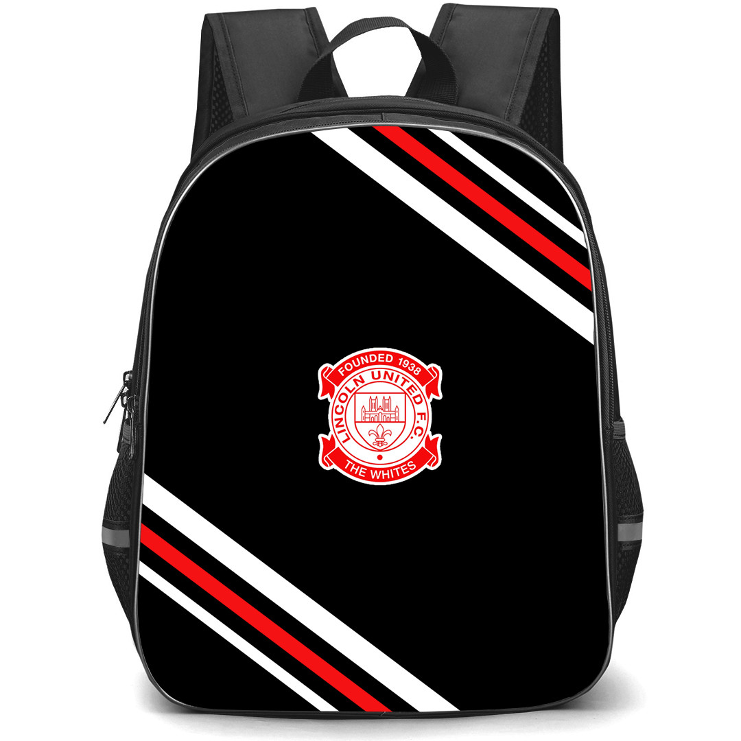 Lincoln United Football Club Backpack School Bag StudentPack - Lincoln United Football Club Large Logo With Stripe