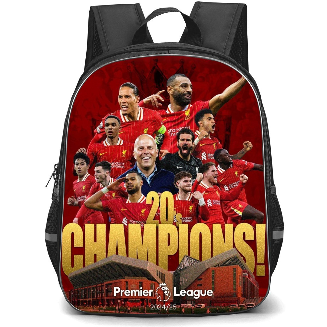 Liverpool FC Backpack StudentPack - Liverpool FC 20s Champions PL 2024-2025 Poster