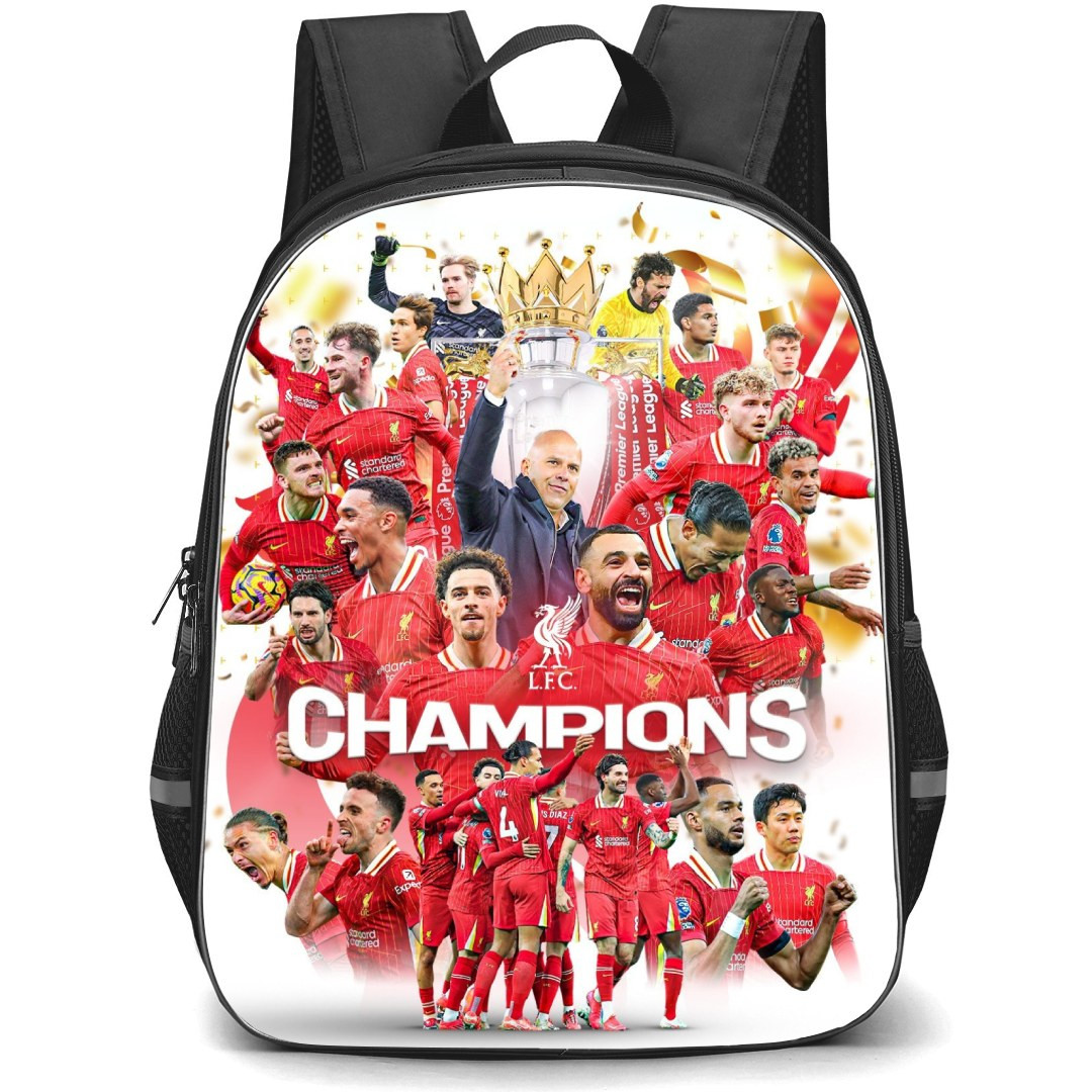 Liverpool FC Backpack StudentPack - Liverpool FC Champions Art Work On White Background