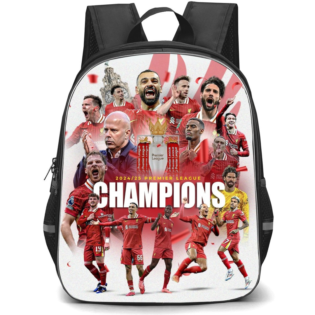 Liverpool FC Backpack StudentPack - Liverpool FC 2024-2025 Premier League Champions Poster
