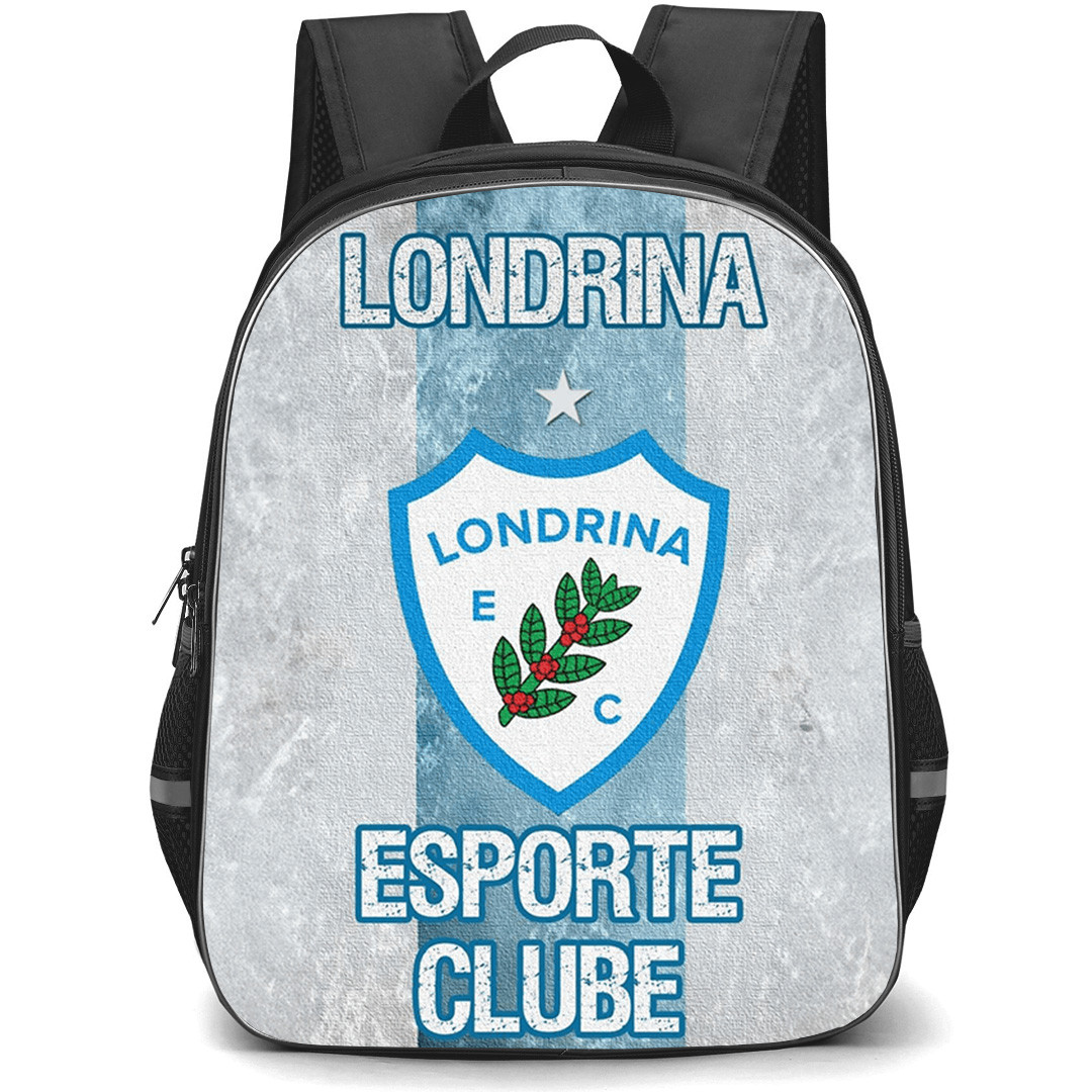 Londrina Esporte Clube Backpack School Bag StudentPack - Londrina Esporte Clube Logo with Vertical Stripe Blue Effect