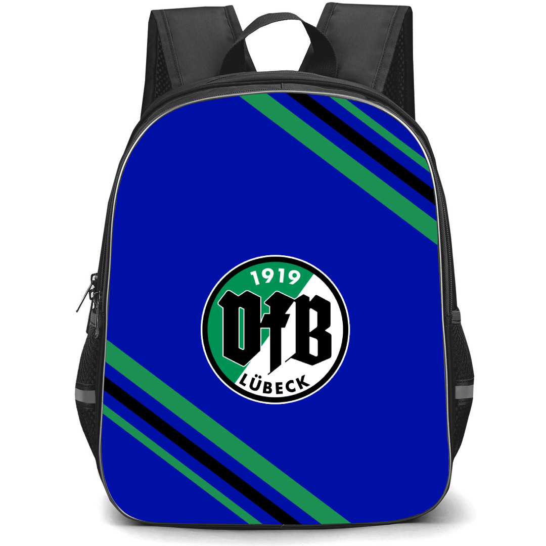 VfB Lubeck Football Club Backpack School Bag StudentPack - Large Logo With Stripe