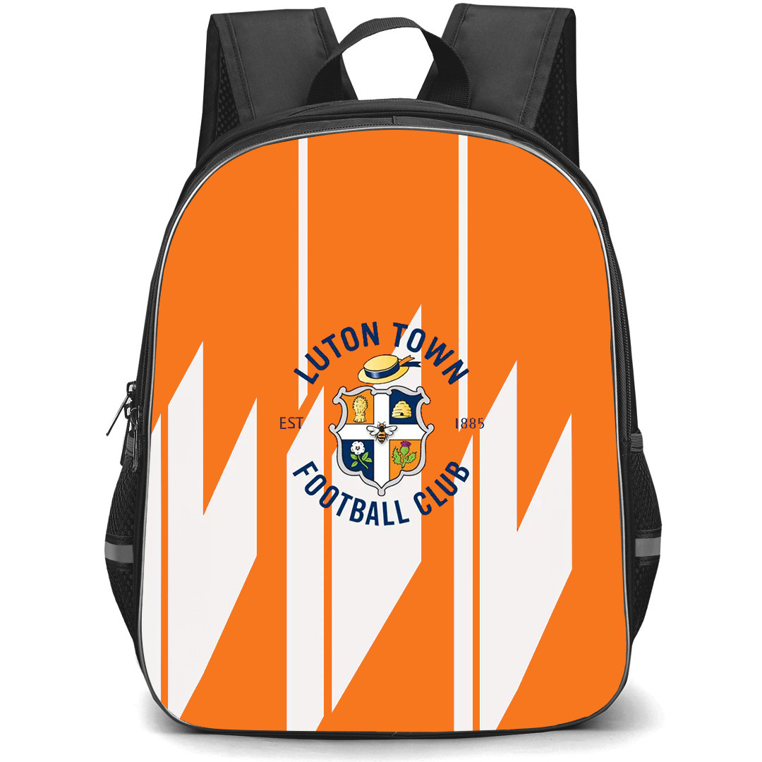 Luton Town F.C. School Backpack StudentPack - Luton Town F.C. Official Logo On Orange White Graphic Art
