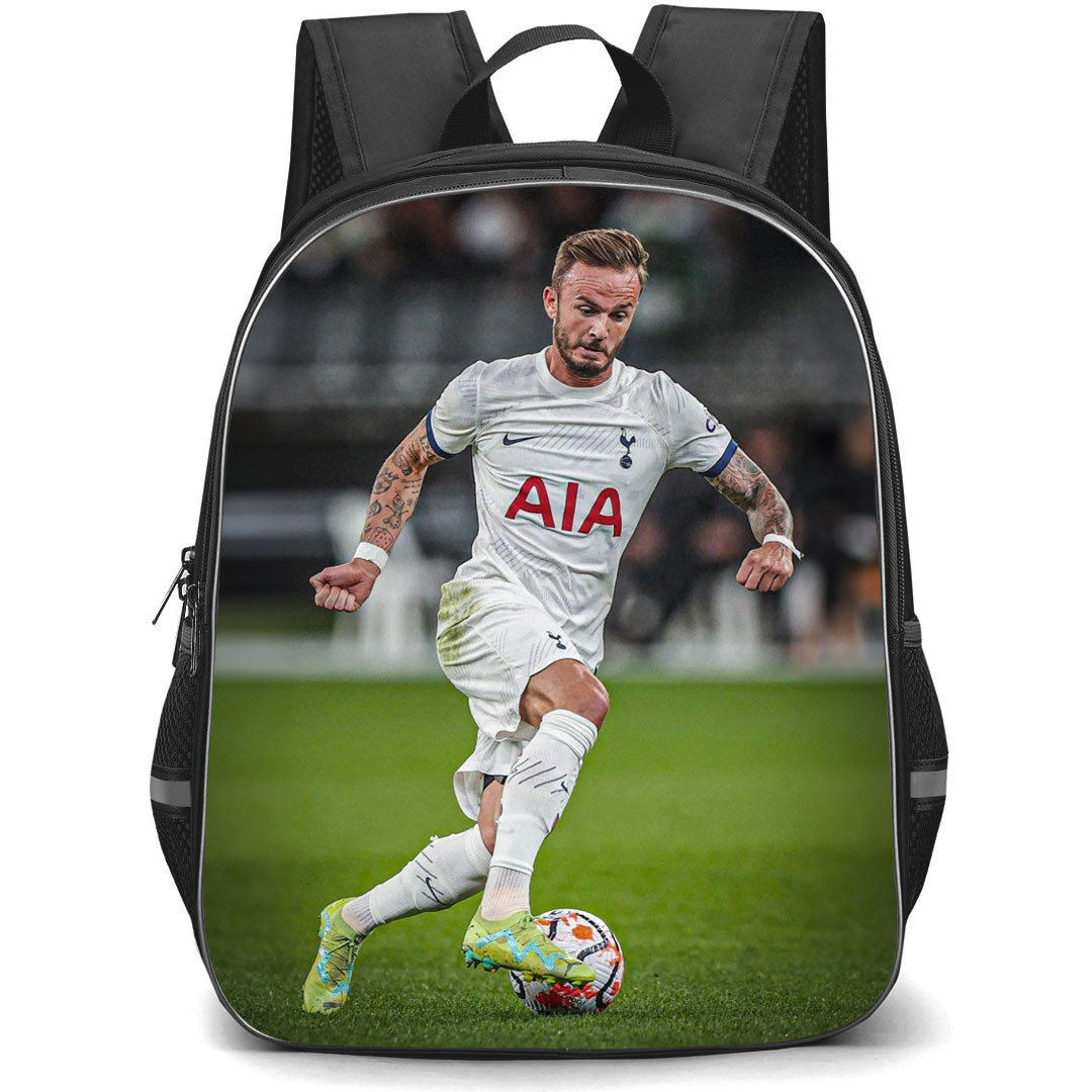 James Maddison Backpack StudentPack - James Maddison Tottenham Hotspur F.C Dribbling Poster