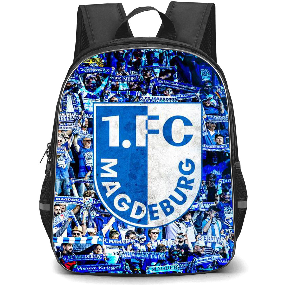 1. FC Magdeburg Backpack School Bag StudentPack - Logo Fans Cheering Background Football Club