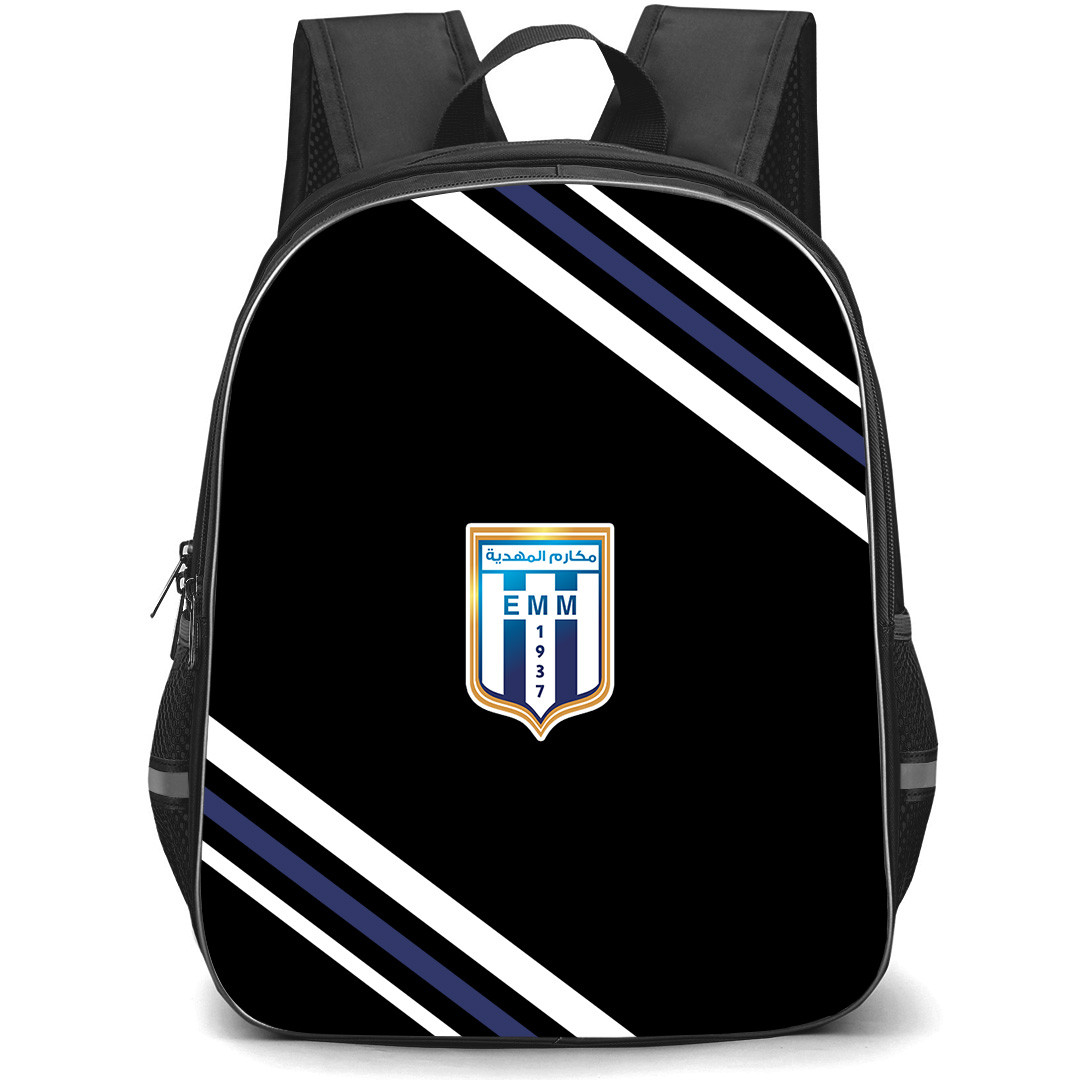 El Makarem de Mahdia Backpack School Bag StudentPack - El Makarem de Mahdia Large Logo With Stripe